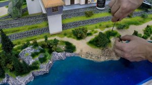 Как делал побережье на макете#2