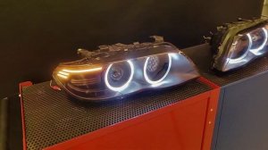 тюнинг фар. BMW x5 e53 рестайлинг. LED оптика.