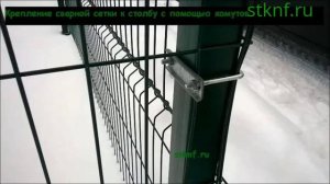 Крепление сварной сетки к столбам
