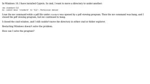 mv: cannot move 'standard' to 'CLI': Permission denied