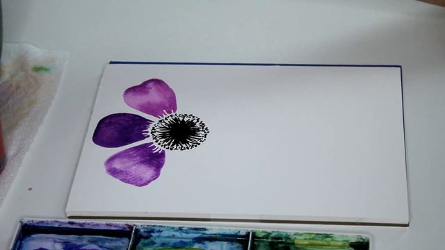 How to Paint a Watercolour Anemone Flower - Day 2 of the 7 Day Loose Floral Challenge смотреть онлайн