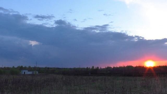 СЕЗОН ГРОЗ 2023 ГОДА ОТКРЫТ⚡ Вечерняя гроза на закате и грозовые ячейки. 26.04.2023 г.