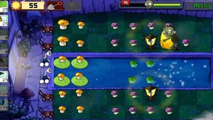 Plants vs zombies - Fog Level 8, прохождение