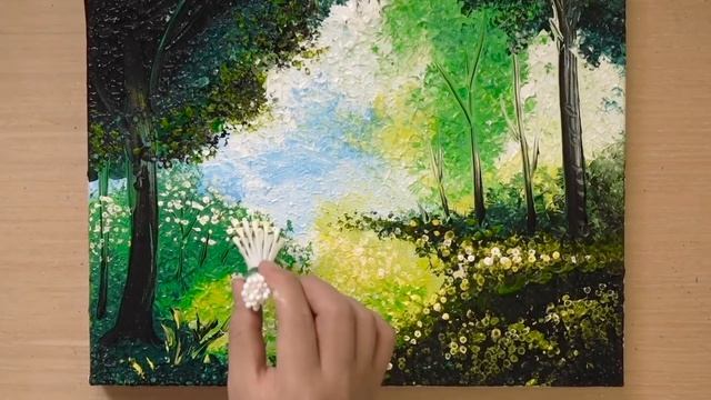 How to draw a man walking dog / Acrylic / Painting technique смотреть онлайн