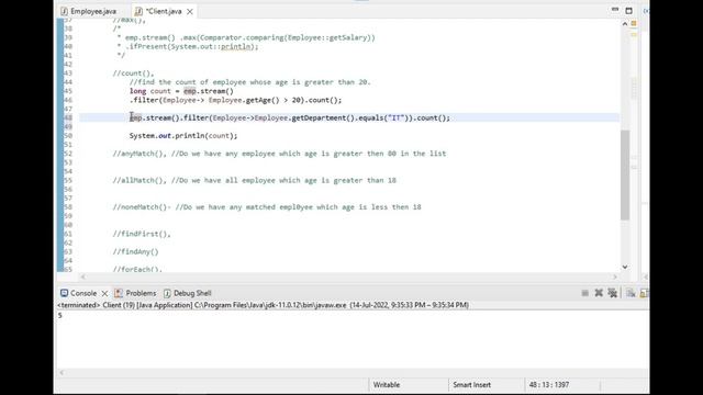What are the terminal operators in Java 8? смотреть онлайн