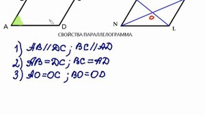 8 класс. Геометрия .Свойства параллелограмма.