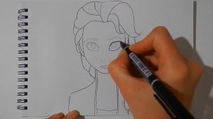 Как нарисовать ЭЛЬЗУ из ХОЛОДНОГО СЕРДЦА, Рисуем Просто/756/How to draw ELSA from COLD HEART