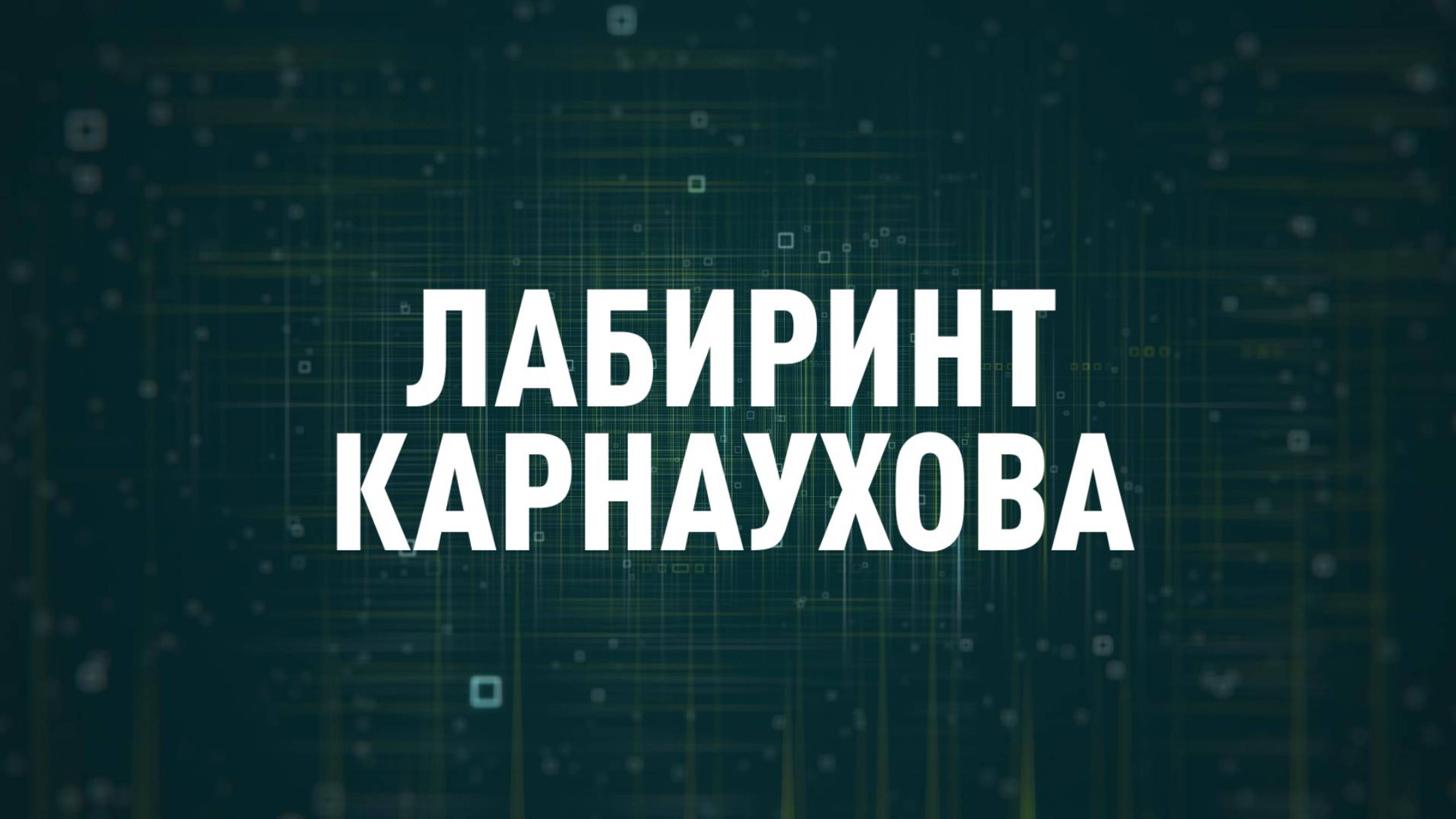 Лабиринт Карнаухова | СОЛОВЬЁВLIVE | 29 августа 2024 года