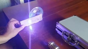 #Лазерная #указка (установка) Blue Laser B-017 в кейсе. 5000 mW. #Поджигает #спички!