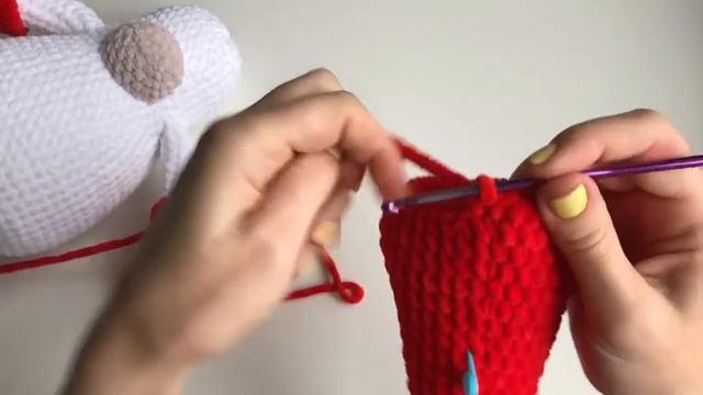 Новогодний гном крючком. Мастер-класс. Часть 3