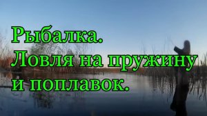 Рыбалка. Ловля на пружины и поплавок.