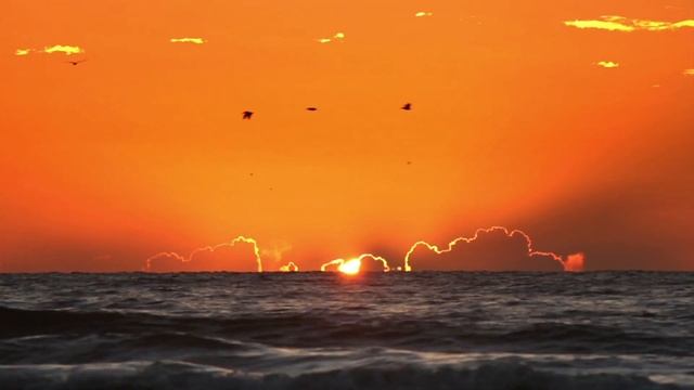 Закат красота красное небо