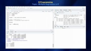 (RP19) Multiple Linear Regression in R