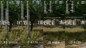 R5 1600X vs i7 4770 vs i5 4460 vs i3 4130