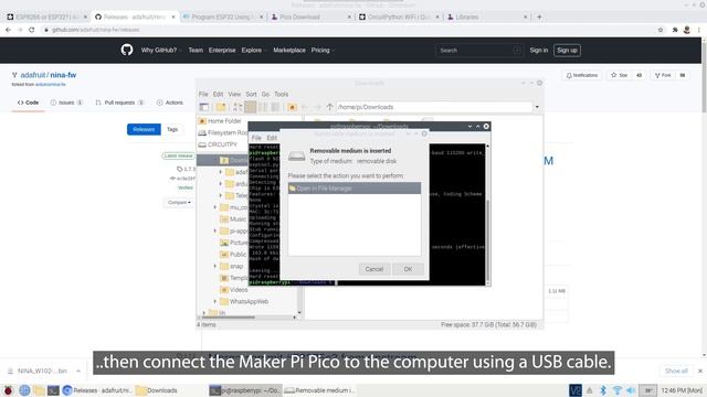 ESP32 as WiFi co-processor for Raspberry Pi Pico
