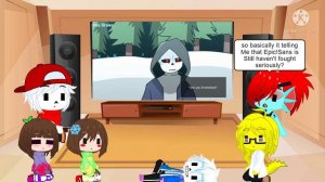 Undertale react to EPIC!SANS VS (MURDER)DUST!SANS