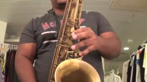 Tenor Sax Altissimo G Blues Scale 3 1/2 Octaves by Adriene Spencer