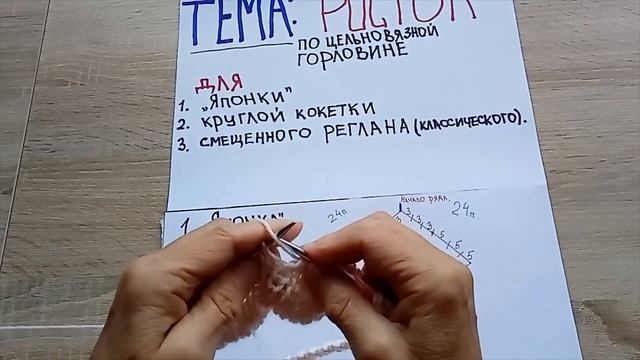 Росток по цельновязной горловине. Инструкция. #медведьвяжет #медведьвкардигане