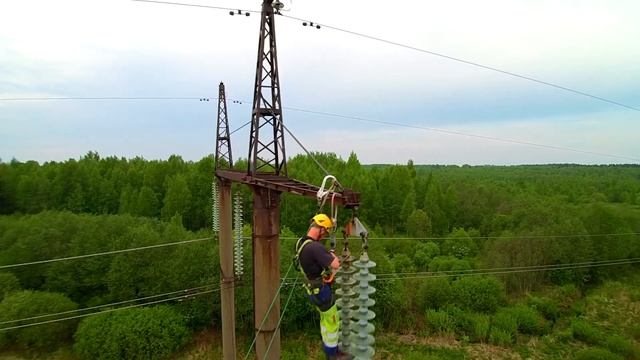 330 kv замена изолятора смотреть онлайн