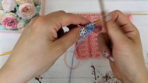 Очень красивый  простой узор спицами Объемные рельефные дорожки спицами