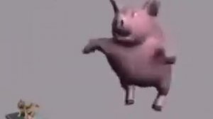 розовая свинья танцует и поёт под платину целых 9 секунд