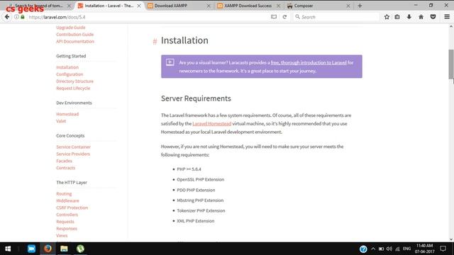 Laravel tutorial step by step 1 Installing Laravel  on Windows