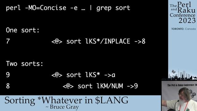 Sorting *Whatever in $LANG - Bruce Gray - The Perl and Raku Conference 2023 смотреть онлайн