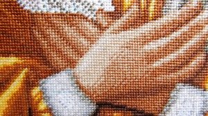 Вышивка: ИКОНА БОГОРОДИЦЫ "УМИЛЕНИЕ" 3 ОТЧЁТ Вышивка крестом: