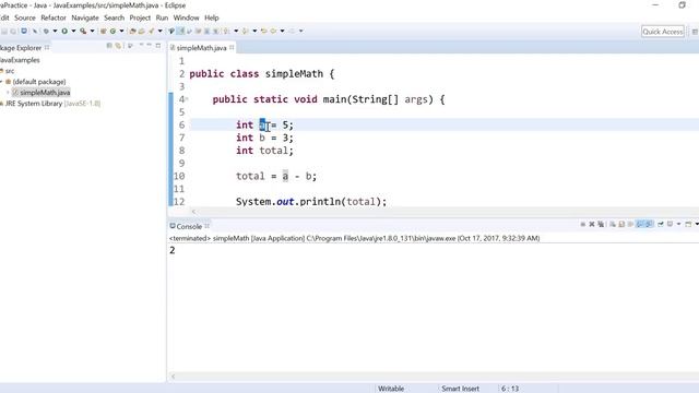Basic Sum and Subtraction Java Code tutorial смотреть онлайн