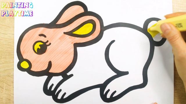 Easter Bunny Drawing, Painting & Coloring For Kids and Toddlers_ Child Art смотреть онлайн