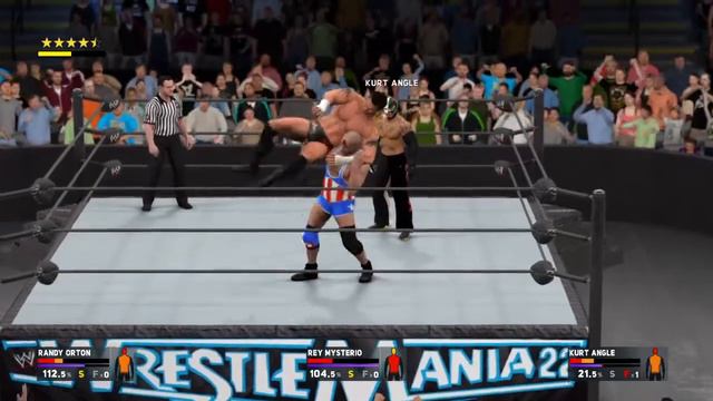 WrestleMania 22 Rey Mysterio Vs Kurt Angle Vs Randy Orton For The World HeavyWeight Championship