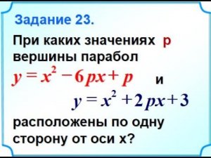 ОГЭ Задание 22 Решение заданий с параметром