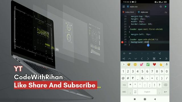 How To Create Animated Google Loader In Html And Css  | Animated Google Loader - CodeWithRihan