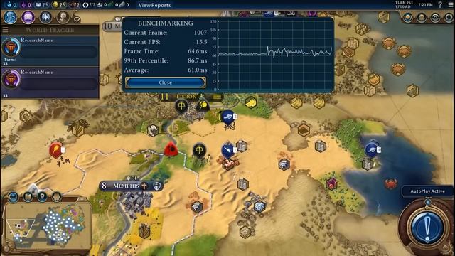 Civilization VI on Intel HD 4000 (Ingame Benchmark) смотреть онлайн