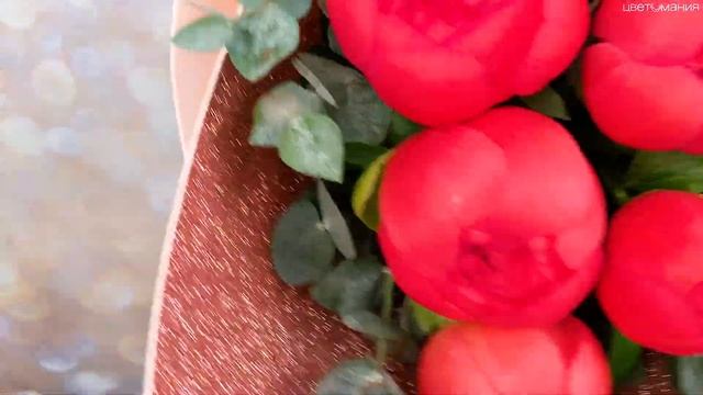Обзор букета с пионами и эвкалиптом «Коралловые бусы» смотреть онлайн