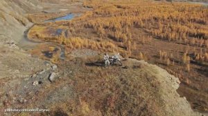 Колыма-эндуро. Видеосэлфи на скале. Сусуман. Yamaha Serow. Полеты на дроне DJI Mavic 2