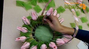 Букет из конфет в корзине с бутонами роз своими руками ☆ Handmade ☆ Букет роз