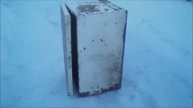 Ларь для зерна из старого холодильника