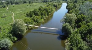 Река Ворона в районе подвесного моста. Борисоглебск