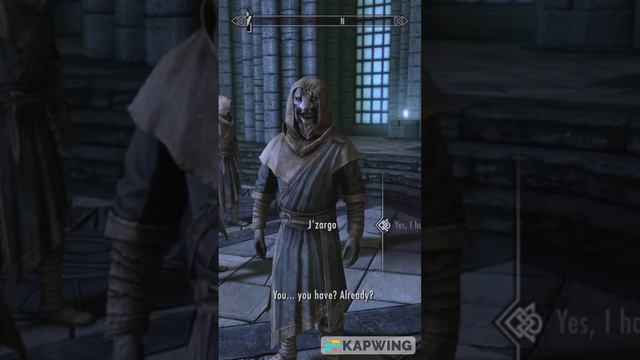 J'zargo: "Have you mastered the expert level destruction spells?" Skyrim Anniversary Edition