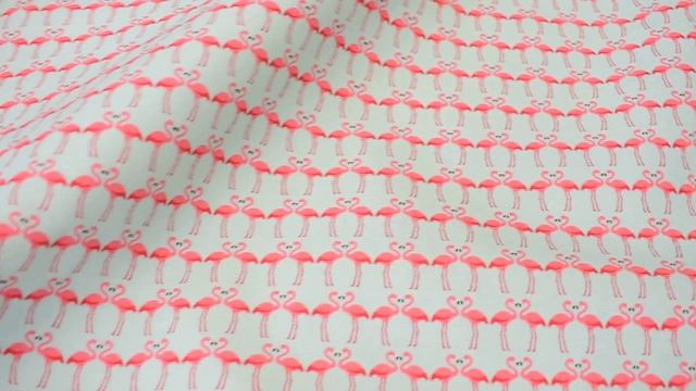 Рогожка хлопок мятный с розовыми фламинго Италия смотреть онлайн