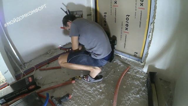 Замена отопления в монолитном доме на трубы Rehau