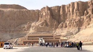 Female Pharaoh Hatshepsut temple. Deir Al-Bahari Mortuary Temple of Hatshepsut