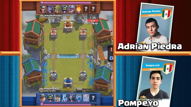 ¡¡POMPEYO VS ADRIÁN PIEDRA!! - CLASH ROYALE CROWN CHAMPIONSHIP TOP 10 LATINOAMÉRICA смотреть онлайн