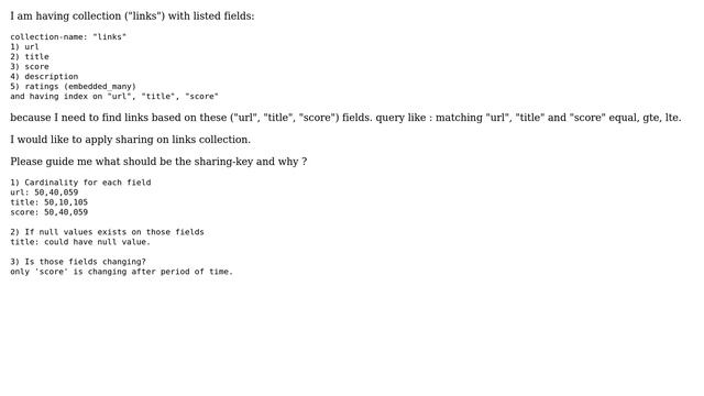 MongoDB Sharding : What should be the Sharding key if we want to find records with more than one... смотреть онлайн