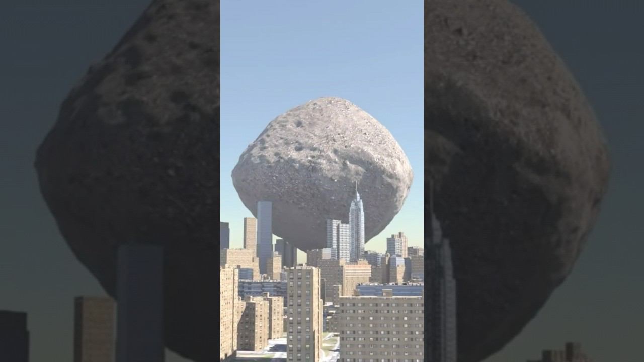 Небольшой околоземный астероид Бенну - сравнение с городом смотреть онлайн