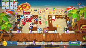 Overcooked! 2 - Surf ‘n’ Turf Level 1-1 - 4 Stars - Co-op Play - 2 Player