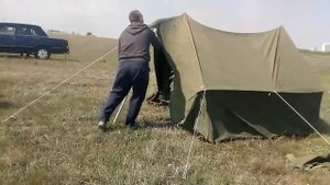 ПЕРЕВАЛ ДЯТЛОВЦЕВ - 4-х местная палатка СССР - ТОЧНО! как 01/02/1959 г. на Перевале.