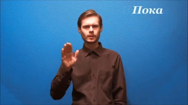 Язык жестов. Привет - пока