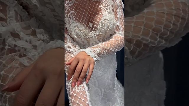 Кружевное свадебное платье #shorts